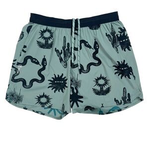 Roark Run Amok Serrano 5” Shorts 4 Way Stretch Men's Size MEDIUM Aqua Blue